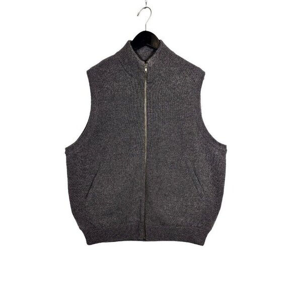 Cabela's Canadian Wool Windshear Vest Outfitter Solid Gray Full Zip Men's Large - Picture 1 of 7